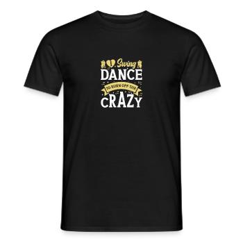 Robe de danse Swing pour femme Lindy Hop Swing - T-shirt homme - noir - Devant - AI Model Male 178 light (178cm)