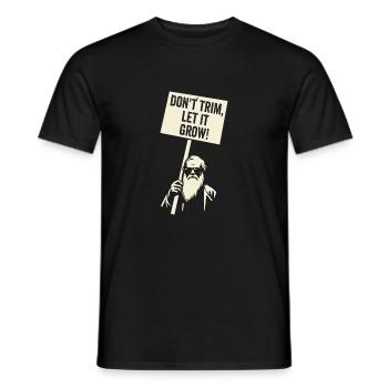 Join the Beard Revolution: Let it Grow Protest - Men's T-Shirt - black - Front - AI Model Male 178 light (178cm)