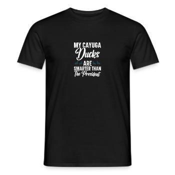Cayuga Duck Enclosure Stuffed Animal Food Cayuga - Men's T-Shirt - black - Front - AI Model Male 178 light (178cm)