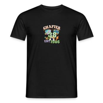 Tournant 38 38e anniversaire rétro thème signe de paix - T-shirt homme - noir - Devant - AI Model Male 178 light (178cm)