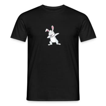 Happy Bunny Dabbing Fun Animation - Männer T-Shirt - Schwarz - Vorne - AI Model Male 178 light (178cm)