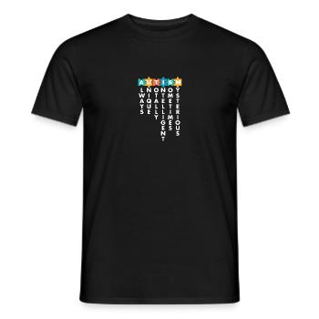 Ondersteuning Autisme Awareness Month Puzzelstukje - Heren T-shirt - zwart - Voor - AI Model Male 178 light (178cm)