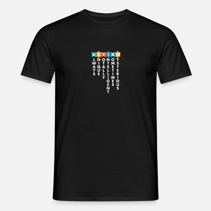 Pièce de puzzle du Mois de la sensibilisation à l’autisme - T-shirt homme - noir
