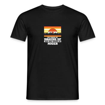 J’en ai marre de me réveiller et de ne pas être au Niger - T-shirt homme - noir - Devant - AI Model Male 178 light (178cm)