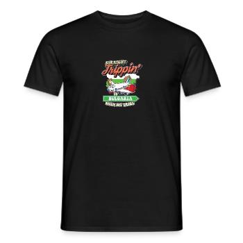Straight Trippin' To Bulgaria With My Tribe - Men's T-Shirt - black - Front - AI Model Male 178 light (178cm)