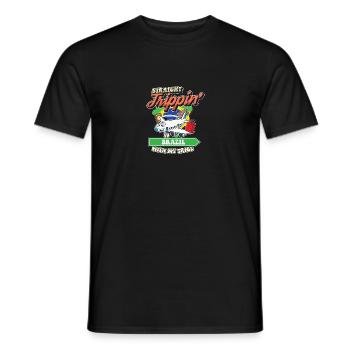 Straight Trippin' To Brazil With My Tribe Family - Men's T-Shirt - black - Front - AI Model Male 178 light (178cm)