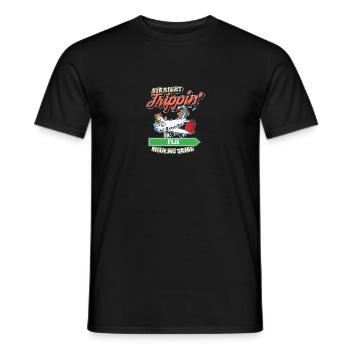 Voyage direct aux Fidji avec ma famille tribe - T-shirt homme - noir - Devant - AI Model Male 178 light (178cm)
