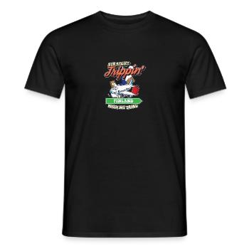 Voyage direct en Finlande avec ma famille tribe - T-shirt homme - noir - Devant - AI Model Male 178 light (178cm)
