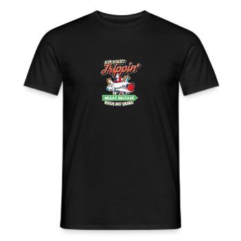 Straight Trippin' To Great Britain With My Tribe - Männer T-Shirt - Schwarz - Vorne - AI Model Male 178 light (178cm)