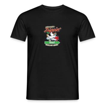 Straight Trippin' To Italy With My Tribe Family - Men's T-Shirt - black - Front - AI Model Male 178 light (178cm)