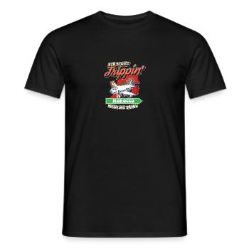 Straight Trippin' To Morocco With My Tribe Family - Men's T-Shirt - black - Front - AI Model Male 178 light (178cm)