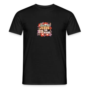 Loved By Jesus For 25 Years 25th Birthday - Männer T-Shirt - Schwarz - Vorne - AI Model Male 178 light (178cm)