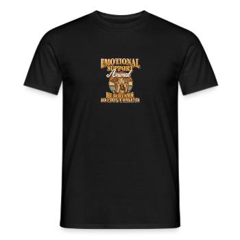 Emotionale Unterstützung Bulldog Companion für Bulldogge - Männer T-Shirt - Schwarz - Vorne - AI Model Male 178 light (178cm)