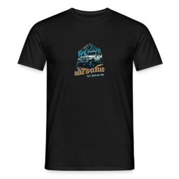 Drôle de camion tout-terrain 4x4 routes fermées Allons voir - T-shirt homme - noir - Devant - AI Model Male 178 light (178cm)