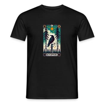 Nimmermehr Rabe - Männer T-Shirt - Schwarz - Vorne - AI Model Male 178 light (178cm)
