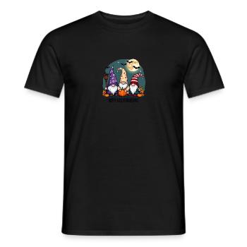 Happy Hallothanksmas Zwerge Feier mit Fledermäusen - Männer T-Shirt - Schwarz - Vorne - AI Model Male 178 light (178cm)