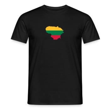 Lithuania - Men's T-Shirt - black - Front - AI Model Male 178 light (178cm)