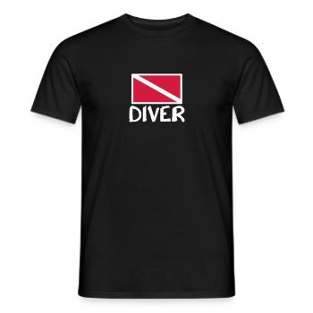 Diver Taucher Shirt - Männer T-Shirt - Schwarz - Vorne - AI Model Male 178 light (178cm)