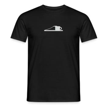 Spoon resting on cup - light grey - Men's T-Shirt - black - Front - AI Model Male 178 light (178cm)