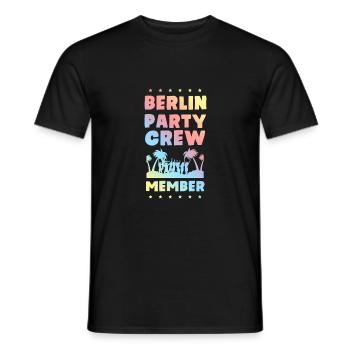 Berlin Party Crew - Men's T-Shirt - black - Front - AI Model Male 178 light (178cm)