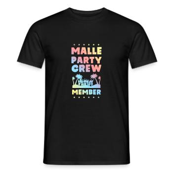 Malle Party Crew - Männer T-Shirt - Schwarz - Vorne - AI Model Male 178 light (178cm)