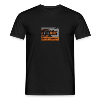 Ich bin in einer Situation mit Meditationssitzungen - Männer T-Shirt - Schwarz - Vorne - AI Model Male 178 light (178cm)