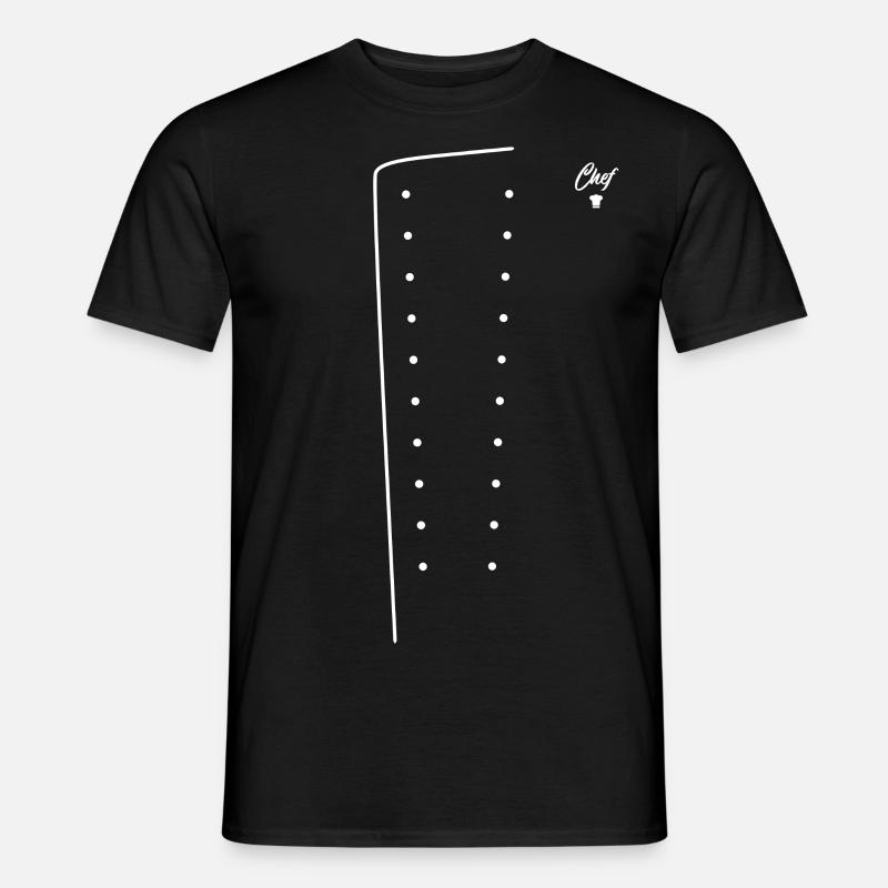 Küchenchef Cuisinier Toque - Männer T-Shirt - Schwarz