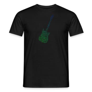 Guitariste Femmes Guitare Electrique - T-shirt homme - noir - Devant - AI Model Male 178 light (178cm)