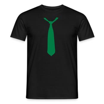 Krawatte - Männer T-Shirt - Schwarz - Vorne - AI Model Male 178 light (178cm)