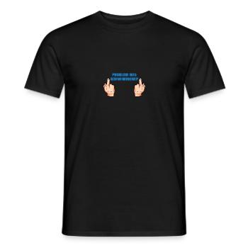 Problem Schwimmer Mittelfinger - Männer T-Shirt - Schwarz - Vorne - AI Model Male 178 light (178cm)