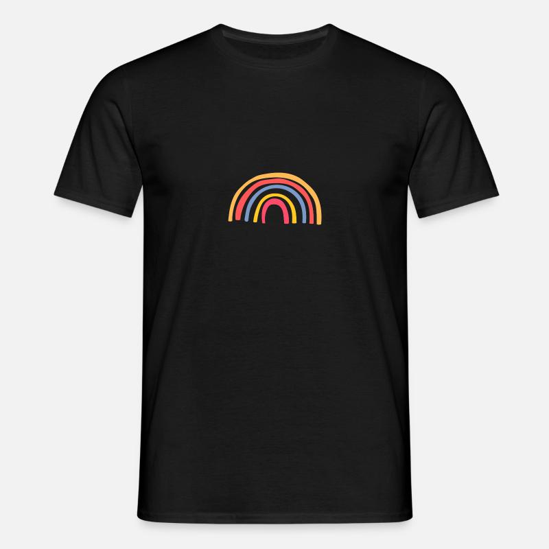 rainbow boho gift idea - Men's T-Shirt - black