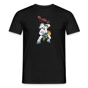 Niedliches Taekwondo Einhorn - Lustige TKD - Männer T-Shirt - Schwarz - Vorne - AI Model Male 178 light (178cm)
