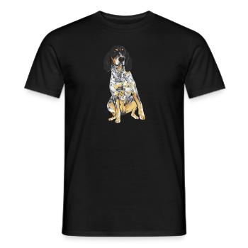 Bluetick Coonhound cadeau drôle de dicton - T-shirt homme - noir - Devant - AI Model Male 178 light (178cm)