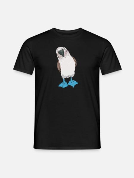 Blaufußtölpel Blue-footed Booby Seevogel - Männer T-Shirt - Schwarz