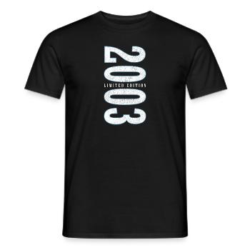 édition limitée 2003 | Anniversaire - T-shirt homme - noir - Devant - AI Model Male 178 light (178cm)