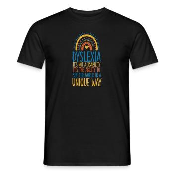 Dyslexia Ability To See The World In Unique Ways - Männer T-Shirt - Schwarz - Vorne - AI Model Male 178 light (178cm)