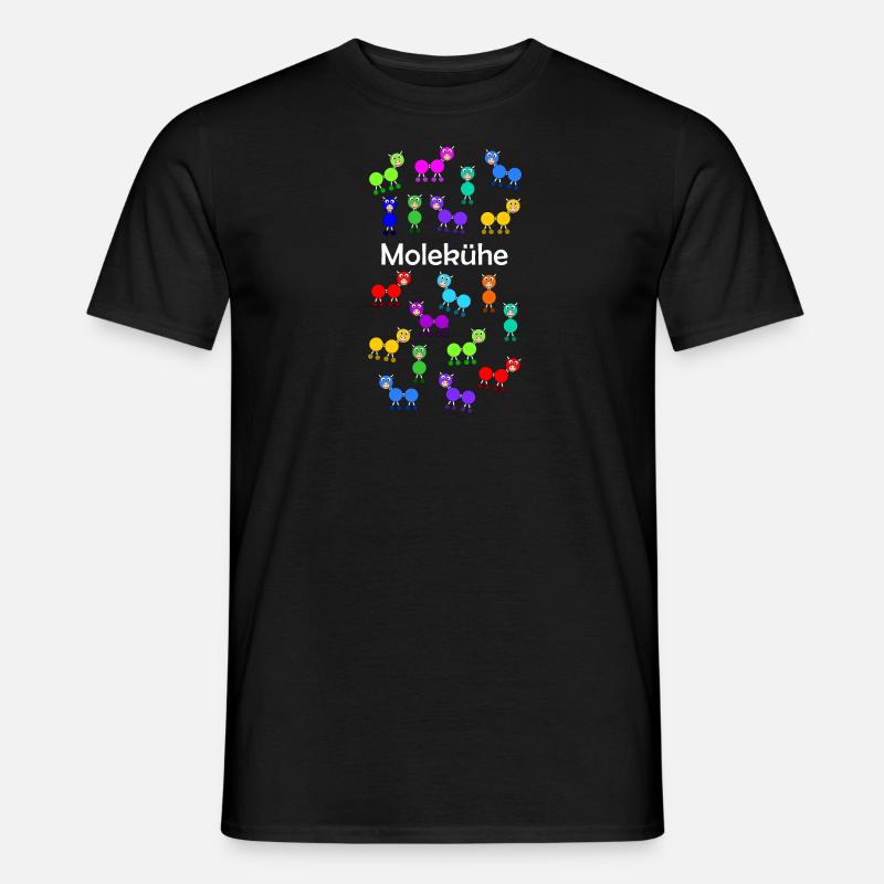 Molecules + cows = molecules - Men’s T-shirt - black
