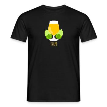 Bier Tulpe - Bierglas - Männer T-Shirt - Schwarz - Vorne - AI Model Male 178 light (178cm)