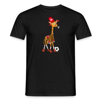 Giraffe Fan Tunisia - Men's T-Shirt - black - Front - AI Model Male 178 light (178cm)