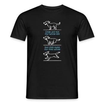 Dogs make our lives whole (dark) - Men's T-Shirt - black - Front - AI Model Male 178 light (178cm)