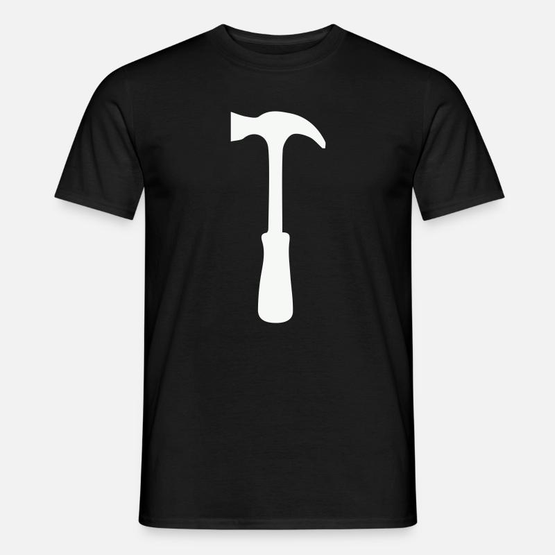 Hammer Silhouette - Männer T-Shirt - Schwarz