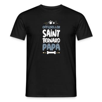 SAINT_BERNARD - T-shirt homme - noir - Devant - AI Model Male 178 light (178cm)