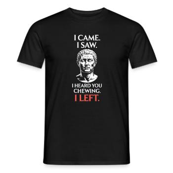 Kaugeräusche Chewing Essgeräusche Schmatzen Kauen - Männer T-Shirt - Schwarz - Vorne - AI Model Male 178 light (178cm)
