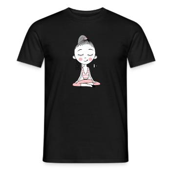 yoga - T-shirt homme - noir - Devant - AI Model Male 178 light (178cm)