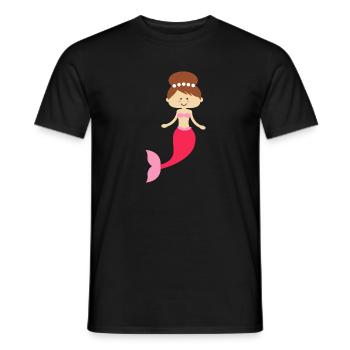 Ocean mermaid - Men's T-Shirt - black - Front - AI Model Male 178 light (178cm)
