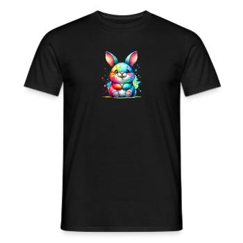 Easter Bunny Sweet Spring - Men's T-Shirt - black - Front - AI Model Male 178 light (178cm)