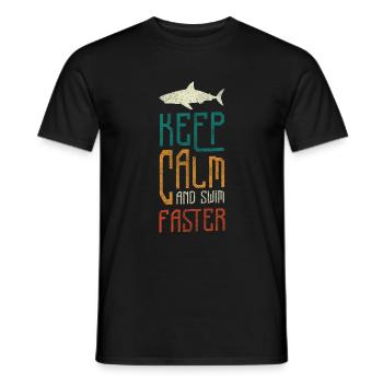 Weißer Hai Meer Angler Zähne - Männer T-Shirt - Schwarz - Vorne - AI Model Male 178 light (178cm)