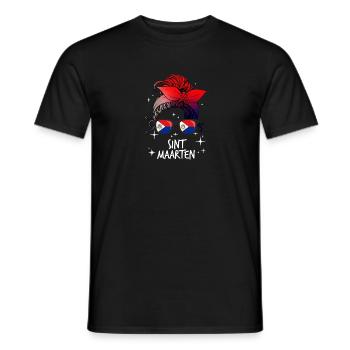 Sint Maarten - Männer T-Shirt - Schwarz - Vorne - AI Model Male 178 light (178cm)