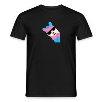 Les femmes drôles disent les lunettes de soleil de lama gay - T-shirt homme - noir - Devant - AI Model Male 178 light (178cm)