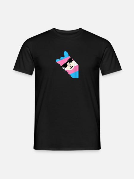 Womens Funny Say Gay Llama Sunglasses - Men's T-Shirt - black